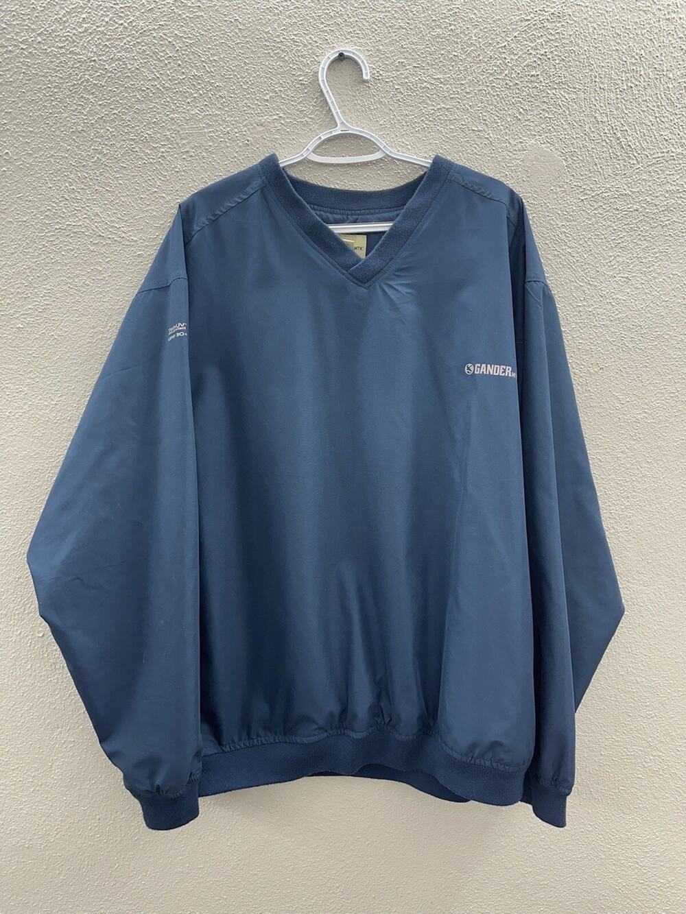Mens Gander Mountain Windbreaker Size XL Blue Long Sleeve Tech UV